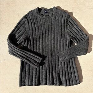 Gray Ribbed Sweater